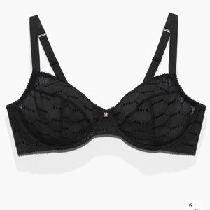 Shimmer Flocked Logo Unlined Bra